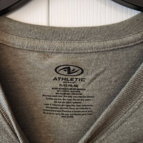 AW Athletic Works Mens Pocket Tee XL Burnt Olive Heather NWT - Picture 4 of 8
